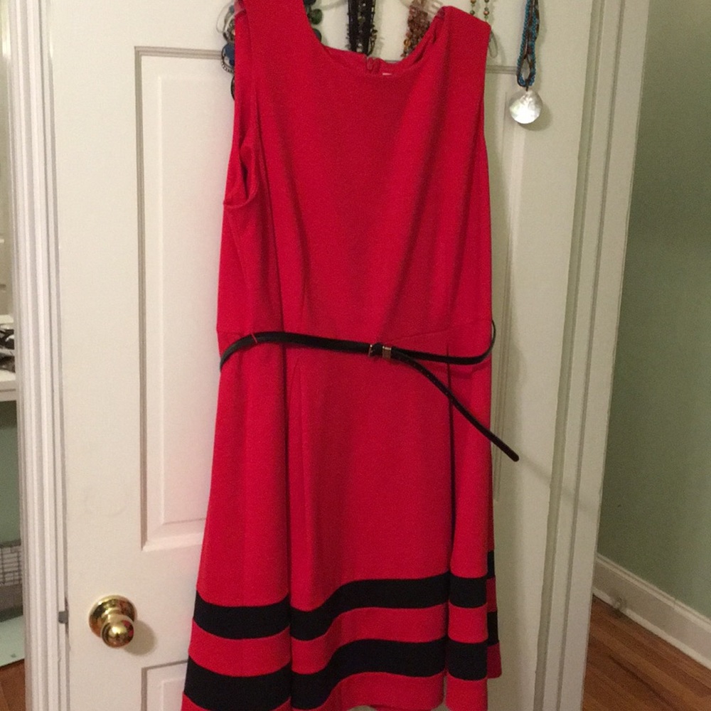 Calvin Klein Fit and Flare Color Block Dress